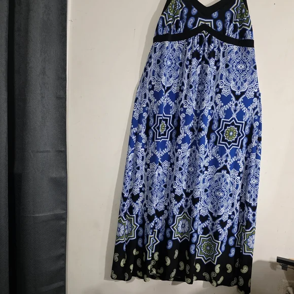 Apt. 9 Blue and Black Patterned Maxi Dress - Picture 9 of 9